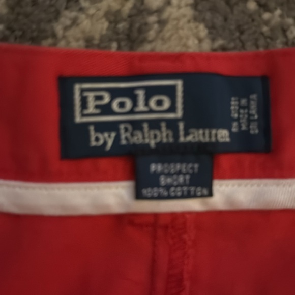 Men’s Vintage late 1980’s Polo Ralph Lauren Prospect Chino Shorts (38) Solid Red - Picture 4 of 6